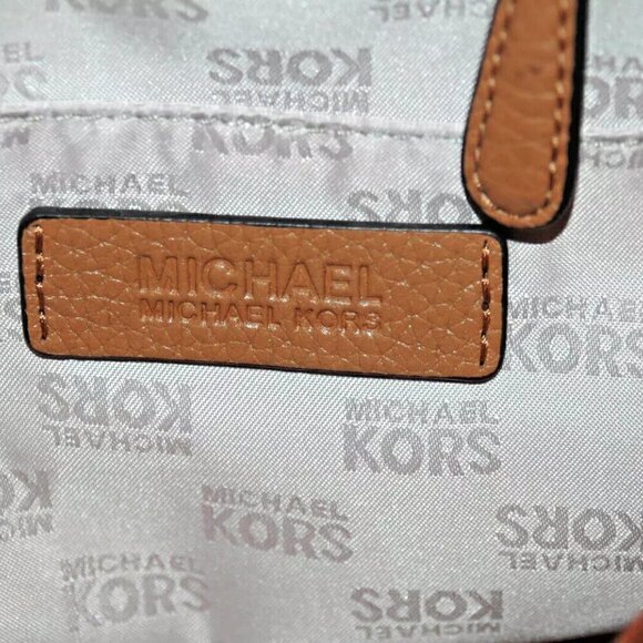 Michael Kors MK Soft Leather Handbag Medium Large Tote Zippered Purse EUC - Picture 10 of 12